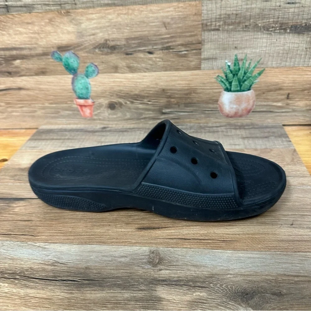 Crocs Unisex Baya II Slides Sandal black M 10 W12 Amputee ONE SHOE Left foot